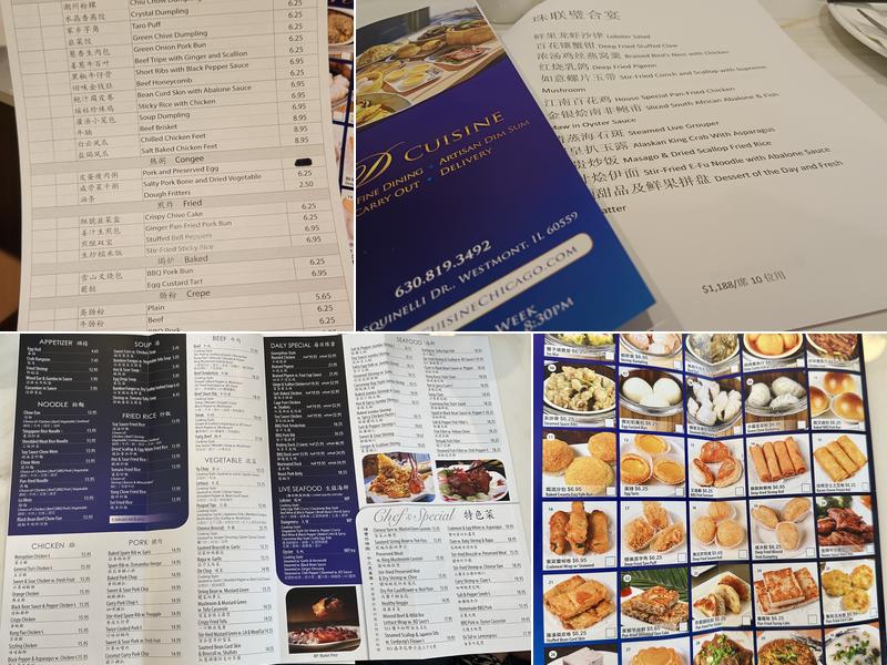 D Cuisine Menu