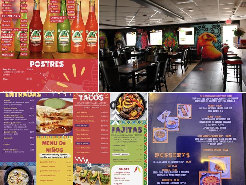Que Padre Mexican Restaurant Menu