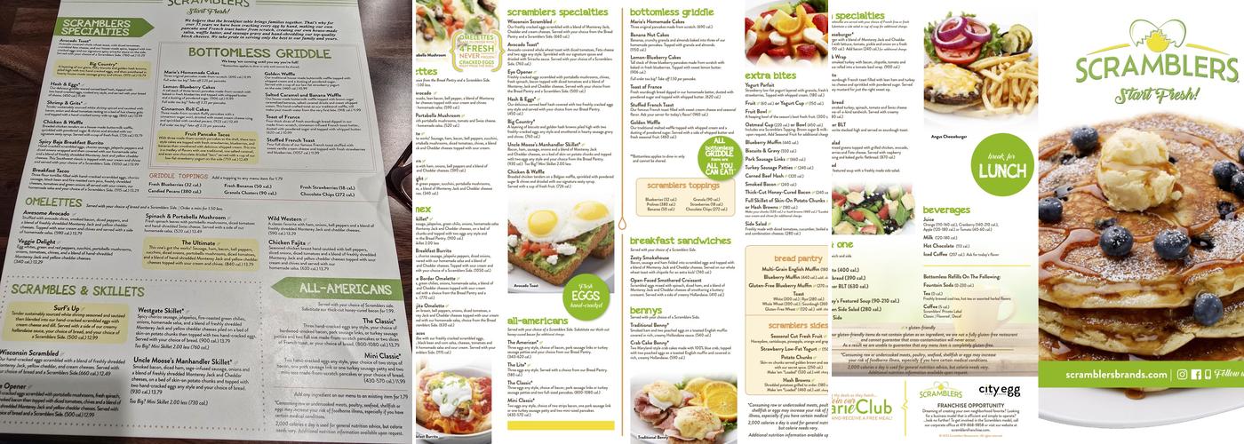 Scramblers Menu