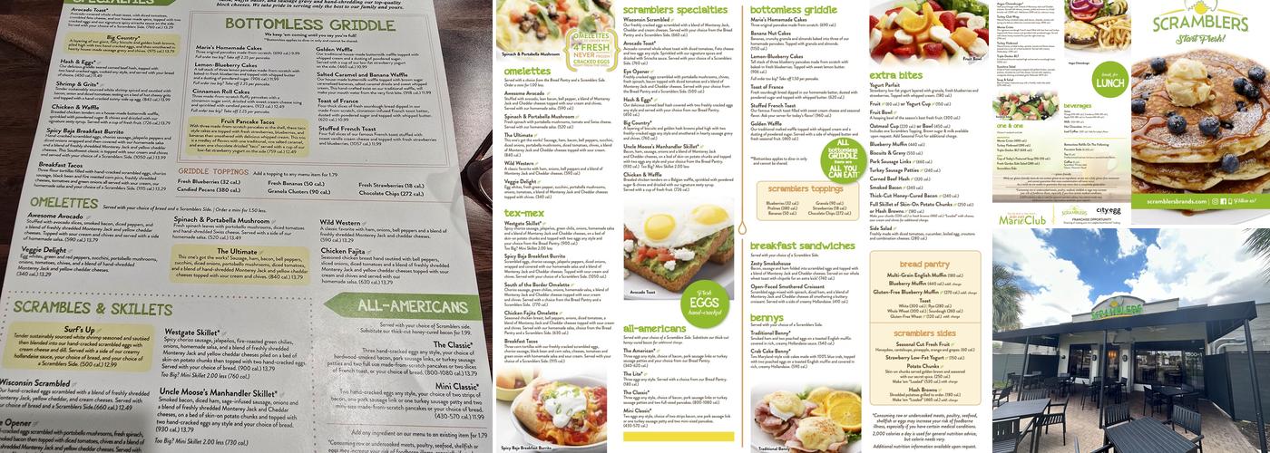 Scramblers Menu