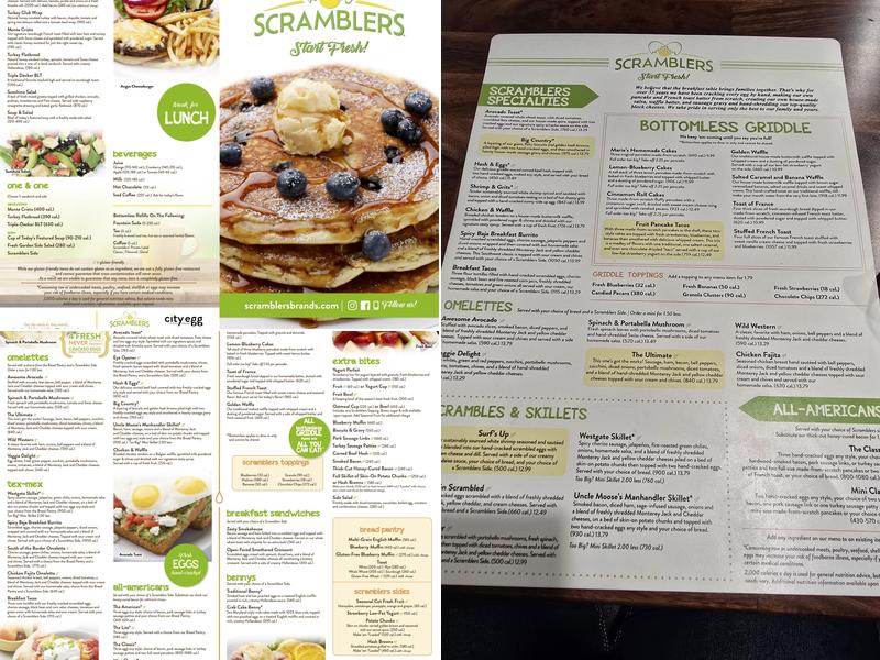 Scramblers Menu