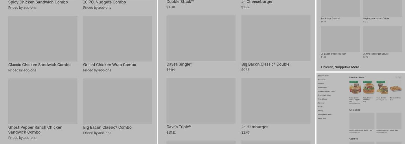 Wendy's Menu