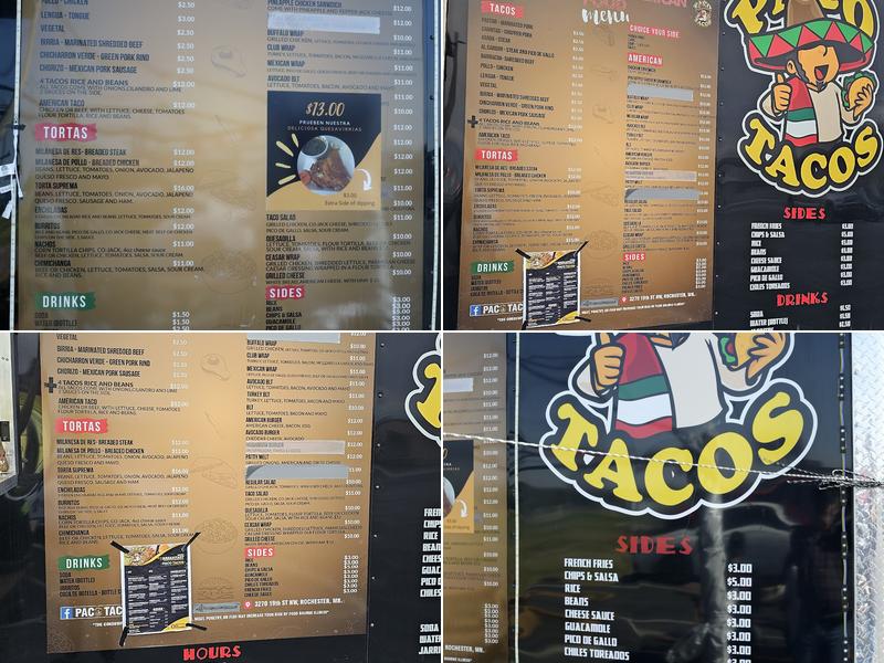Paco Tacos Menu