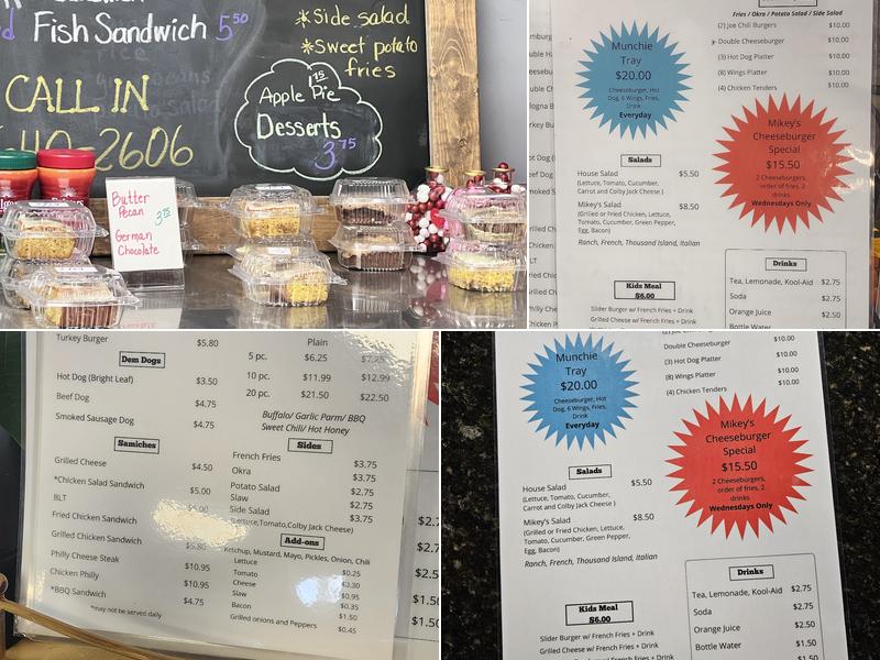 Mikey's Diner Menu