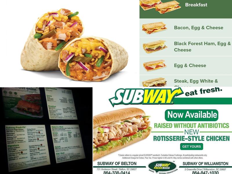 Subway Menu