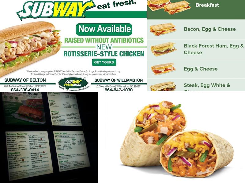 Subway Menu