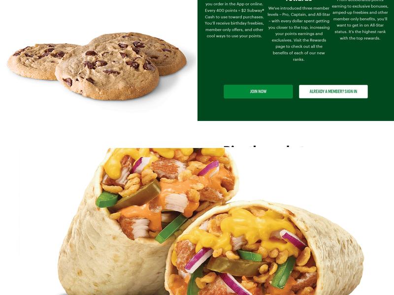 Subway Menu