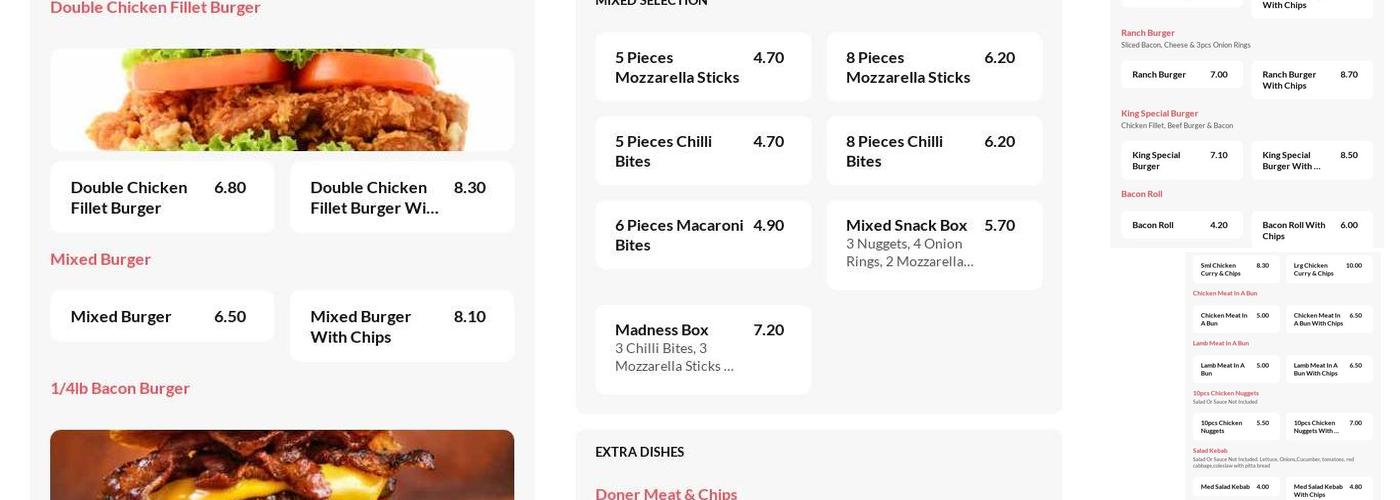 Yummies Kebab House Menu