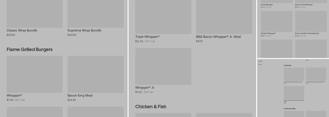 Burger King Menu