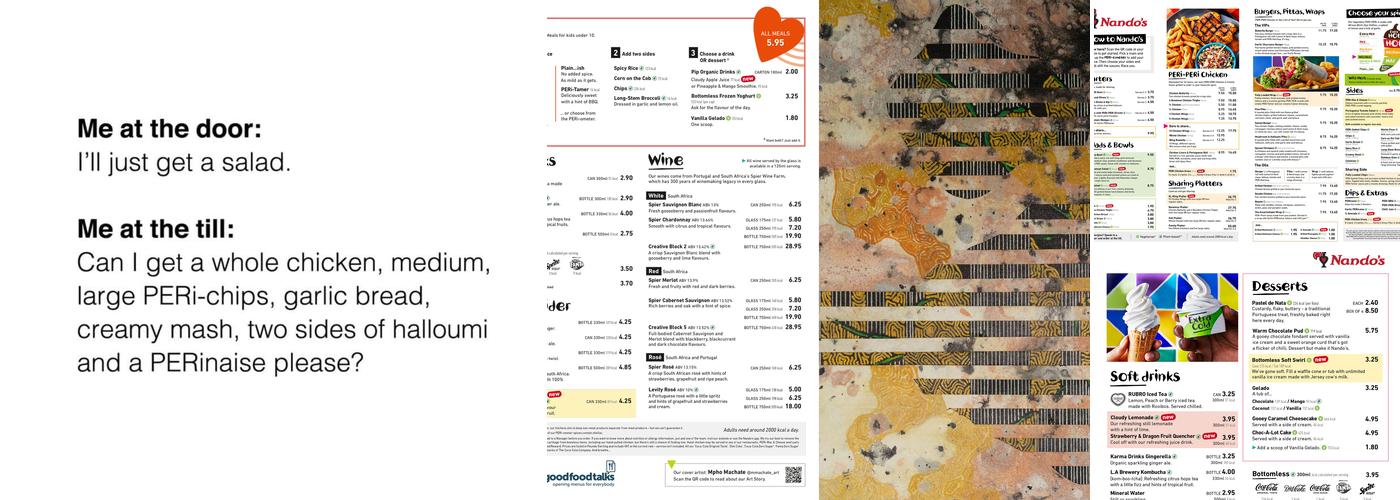 Nando's Huddersfield Menu