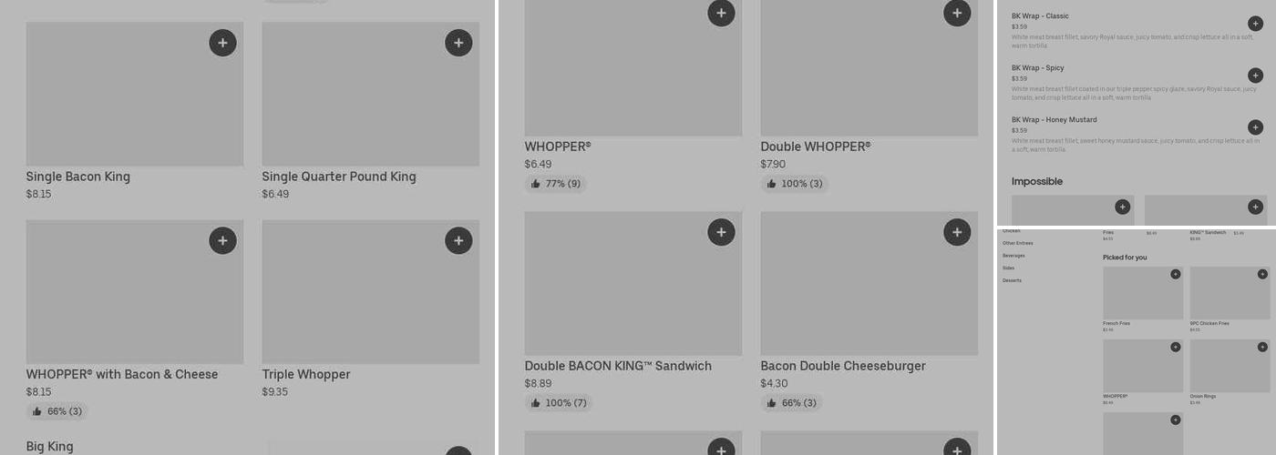 Burger King Menu