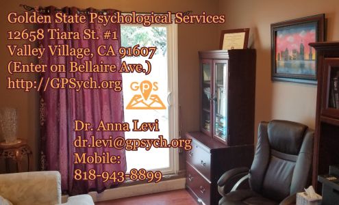 Dr. Anna Levi, Psychologist 12658 Tiara St, Valley Village California 91607