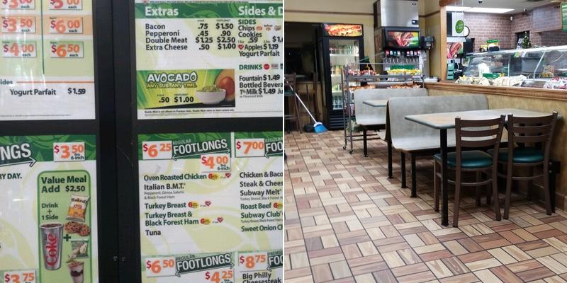 Subway Menu
