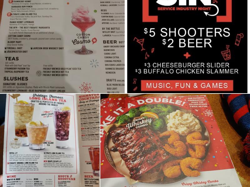 TGI Fridays Menu