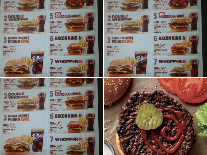 Burger King Menu