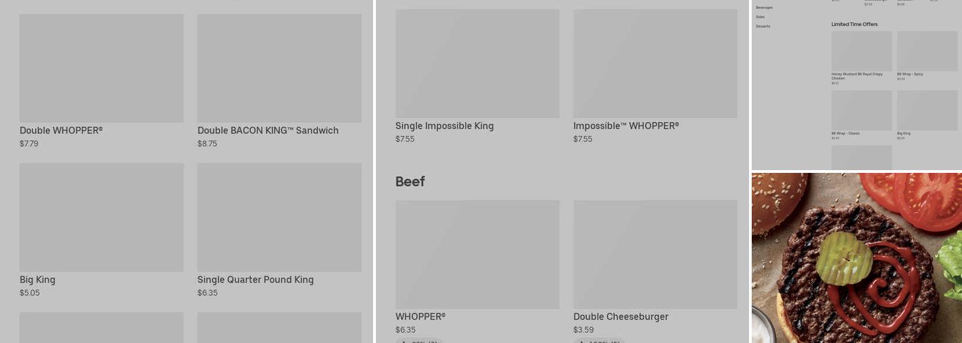 Burger King Menu