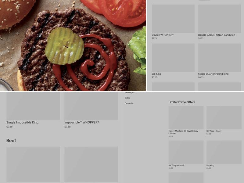Burger King Menu