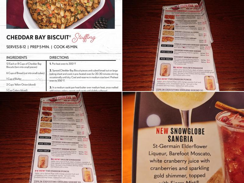 Red Lobster Menu