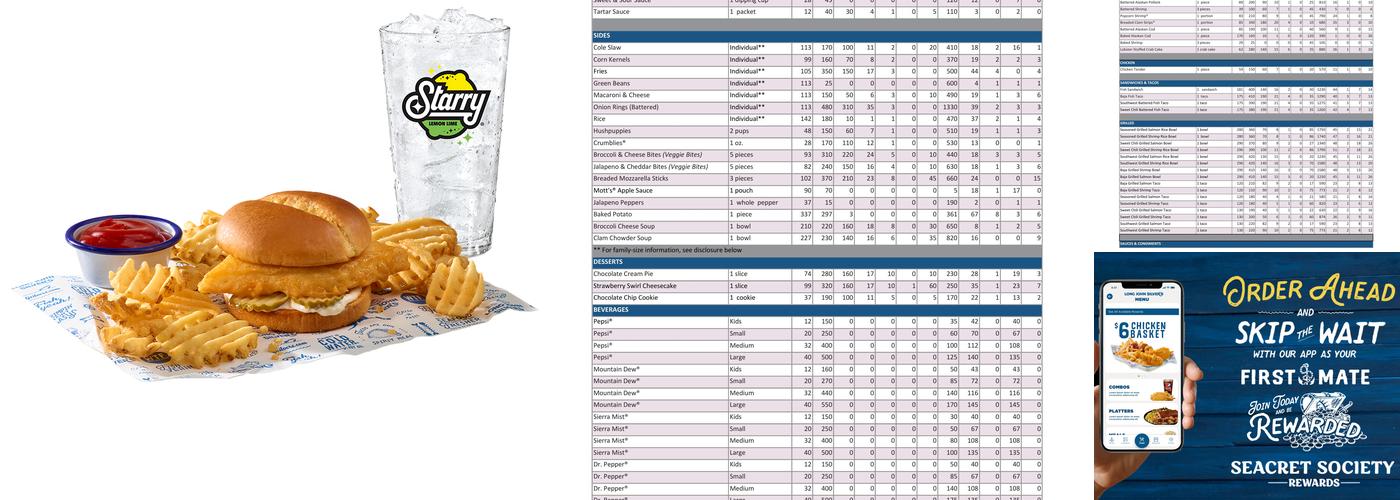 Long John Silver's Menu