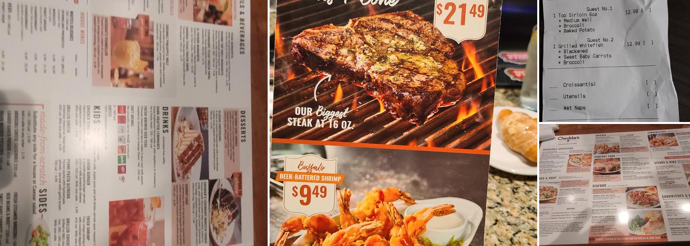 Cheddar's Scratch Kitchen Menu