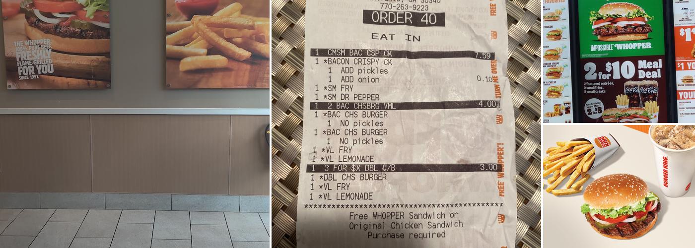 Burger King Menu