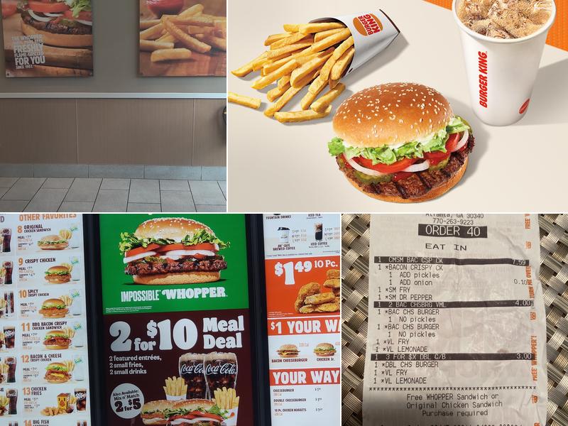 Burger King Menu