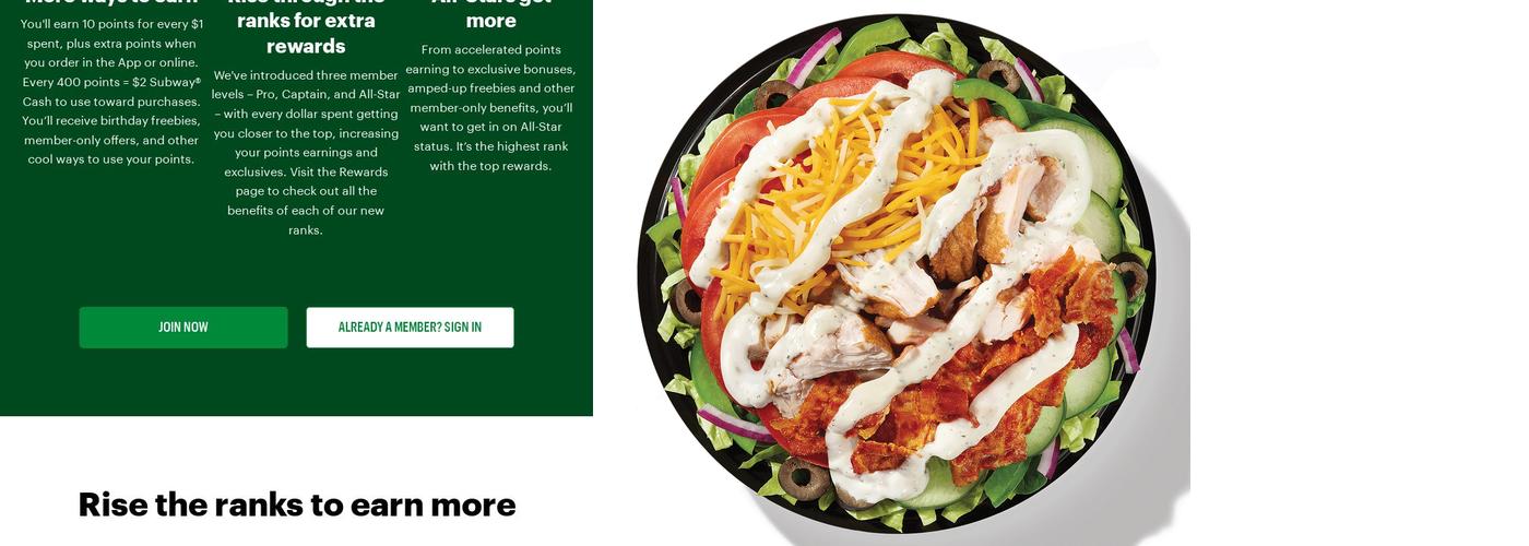 Subway Menu