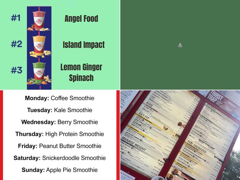 Smoothie King Menu