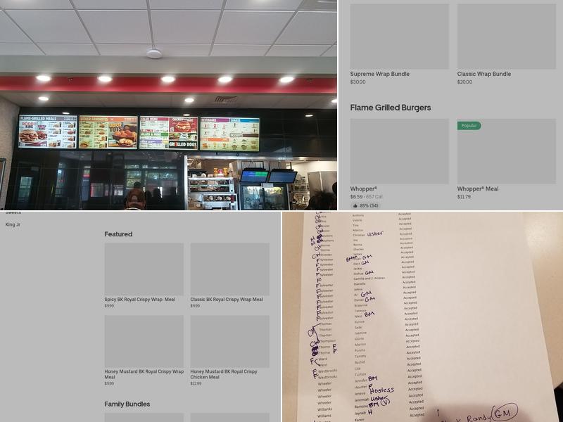 Burger King Menu