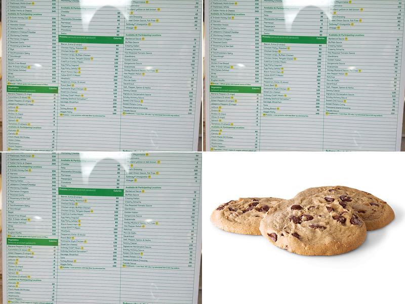Subway Menu