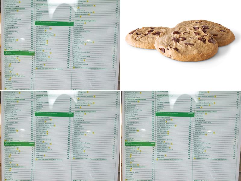 Subway Menu