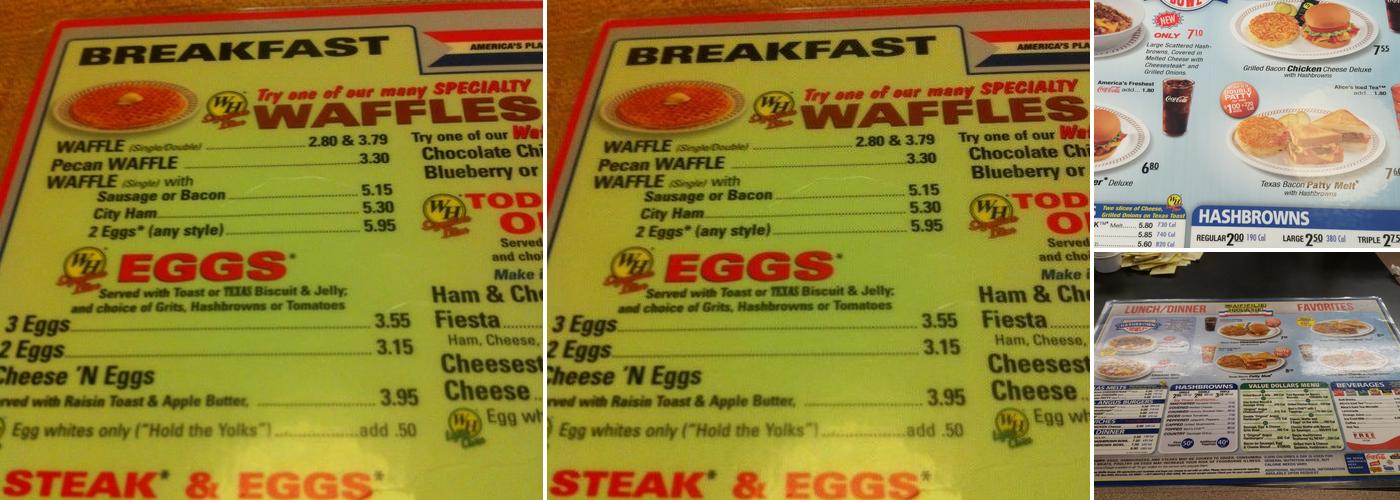 Waffle House Menu