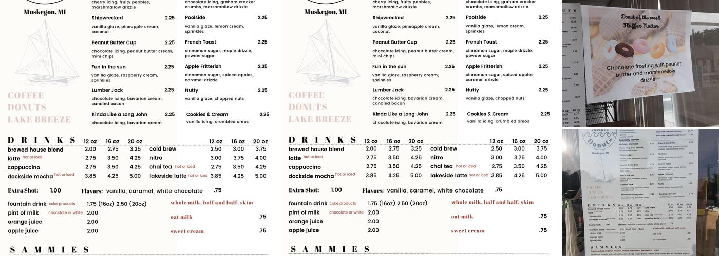 Dockside Donuts Menu