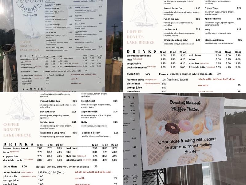 Dockside Donuts Menu