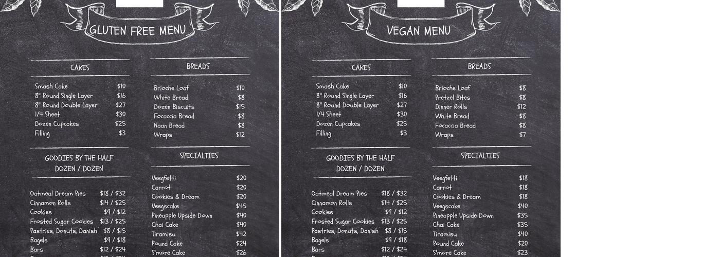 Veegs Menu