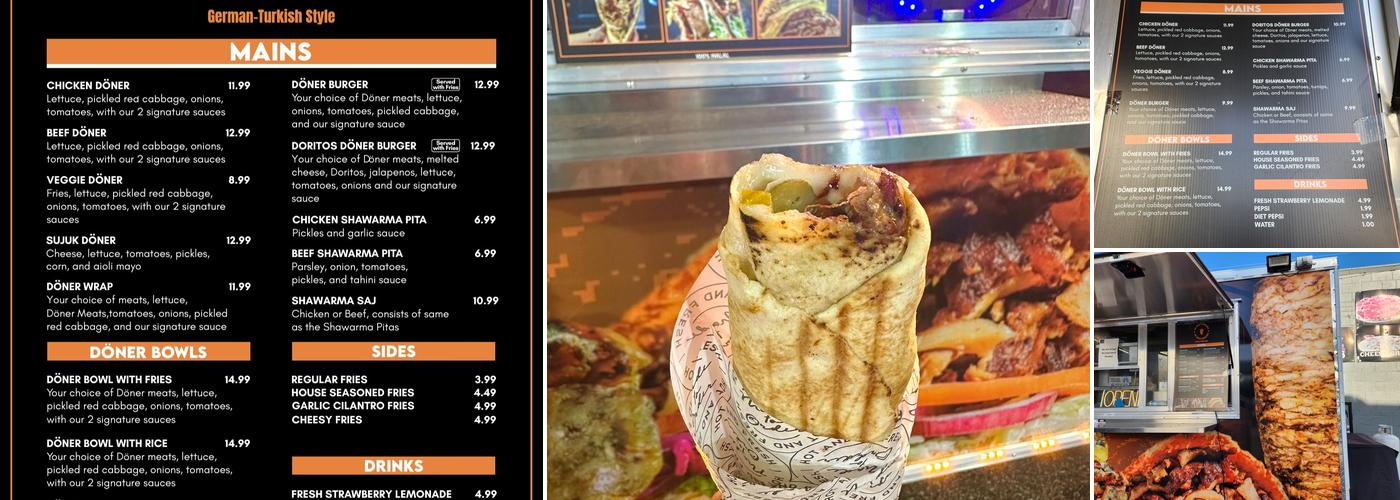 The Döner Shawarma Menu