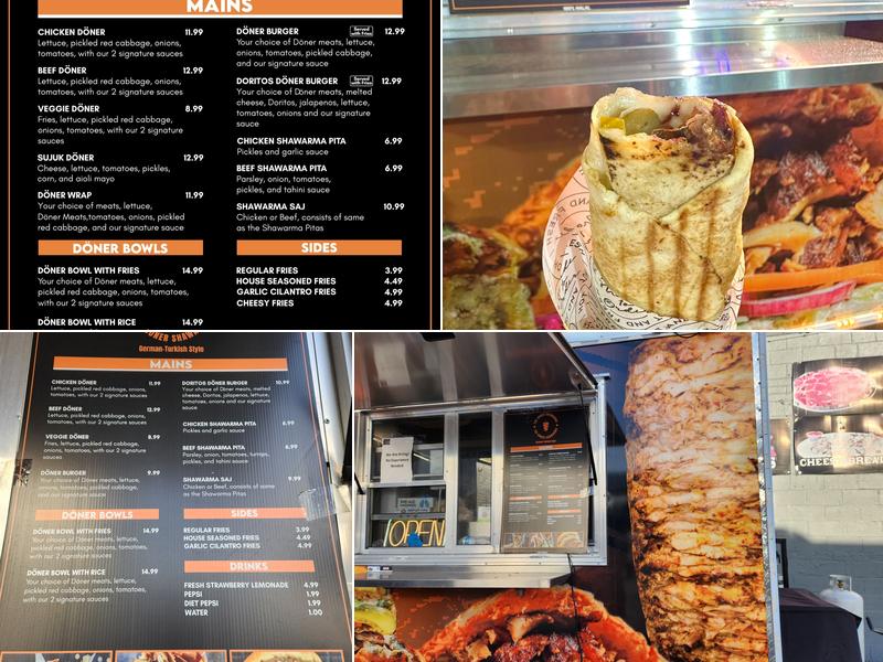The Döner Shawarma Menu