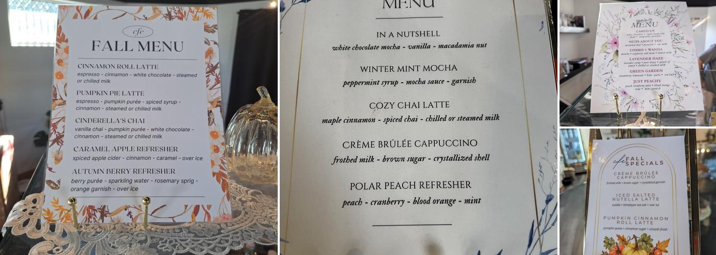 CFE Roasters Menu