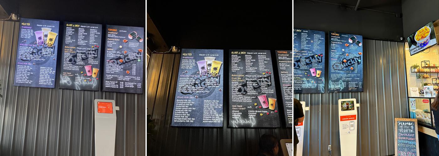 Quickly Boba Cafe Menu