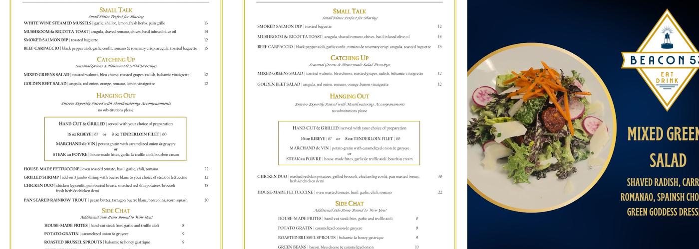 Beacon 53 Menu