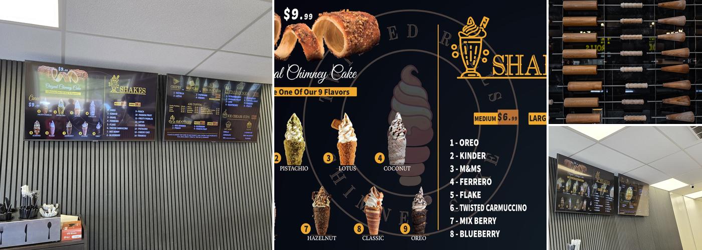 Twisted rolls chimney cake Menu