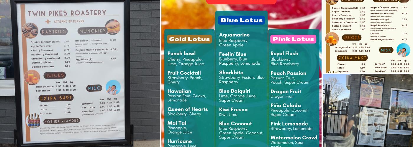 Twin Pikes Roastery Menu