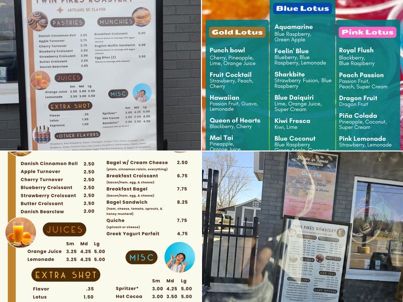 Twin Pikes Roastery Menu