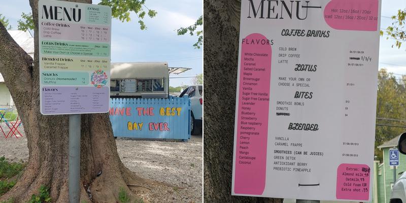 Flower Coffee Collective Menu