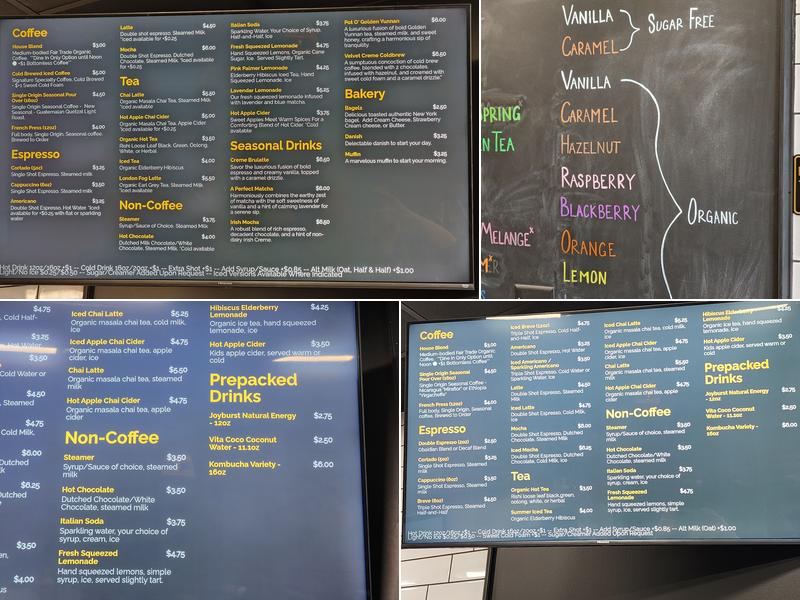 Rise & Shine Coffee Menu