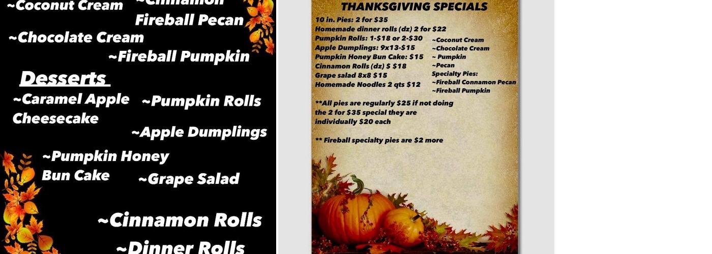 Rhea Mae's Way LLC Menu