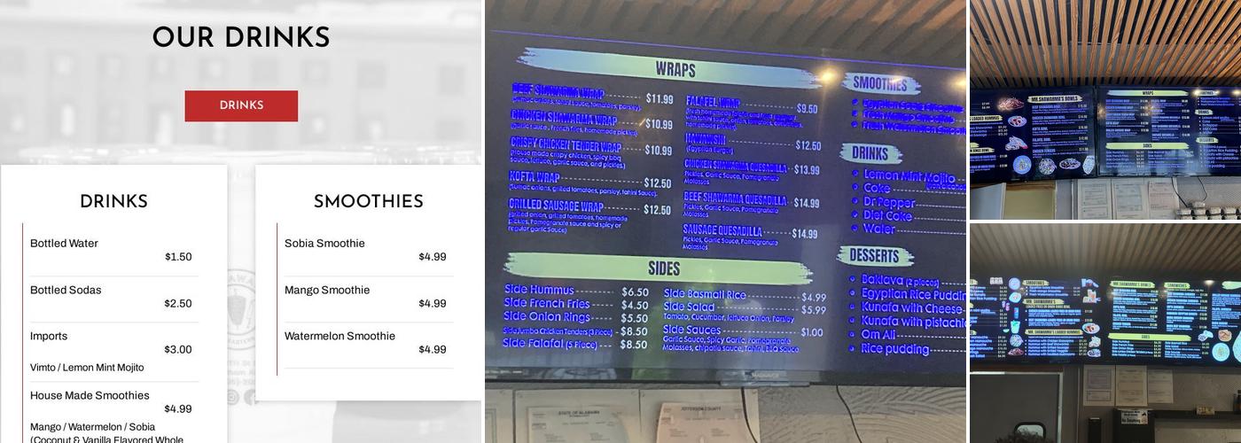 Mr. Shawarma Menu