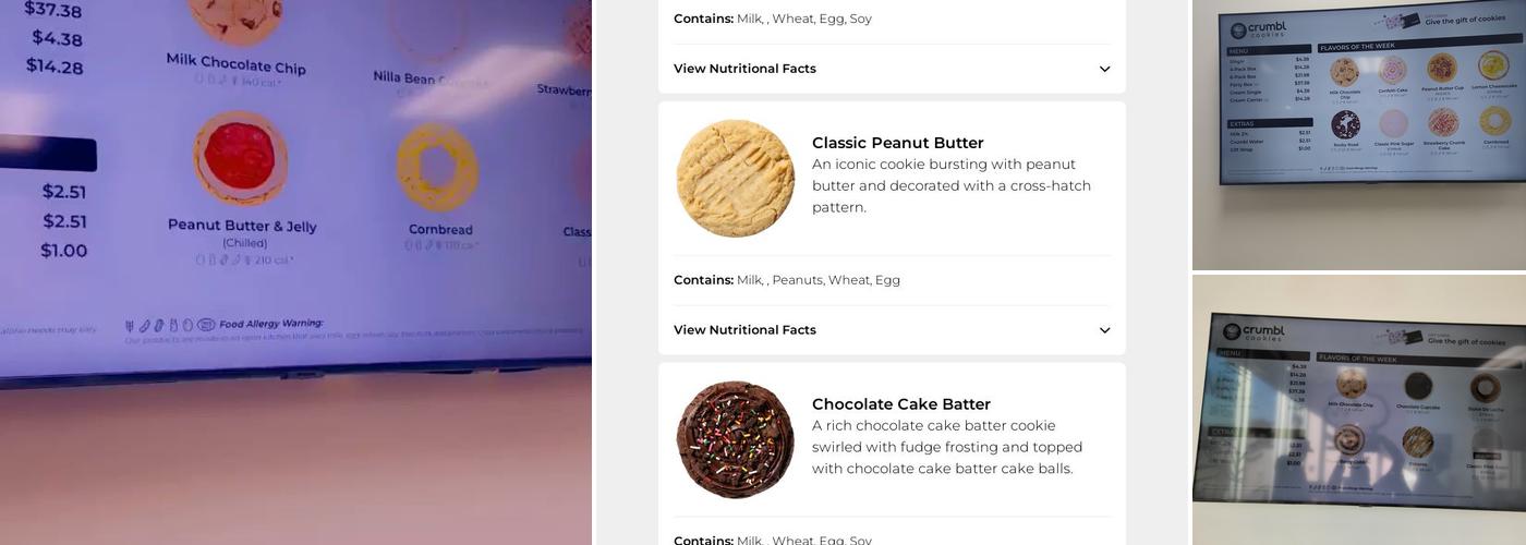 Crumbl Cookies - Dyer Menu