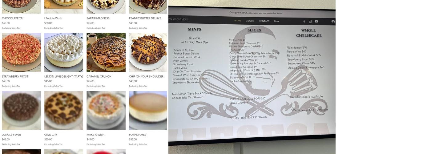 Cheesecake Chinos Menu