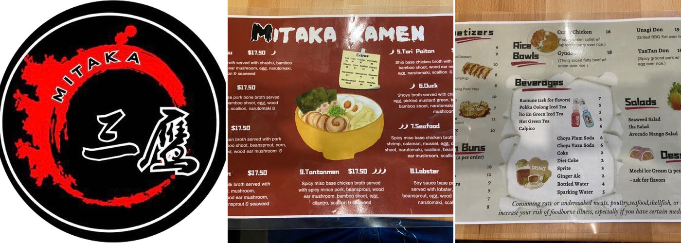 Mitaka Ramen Menu